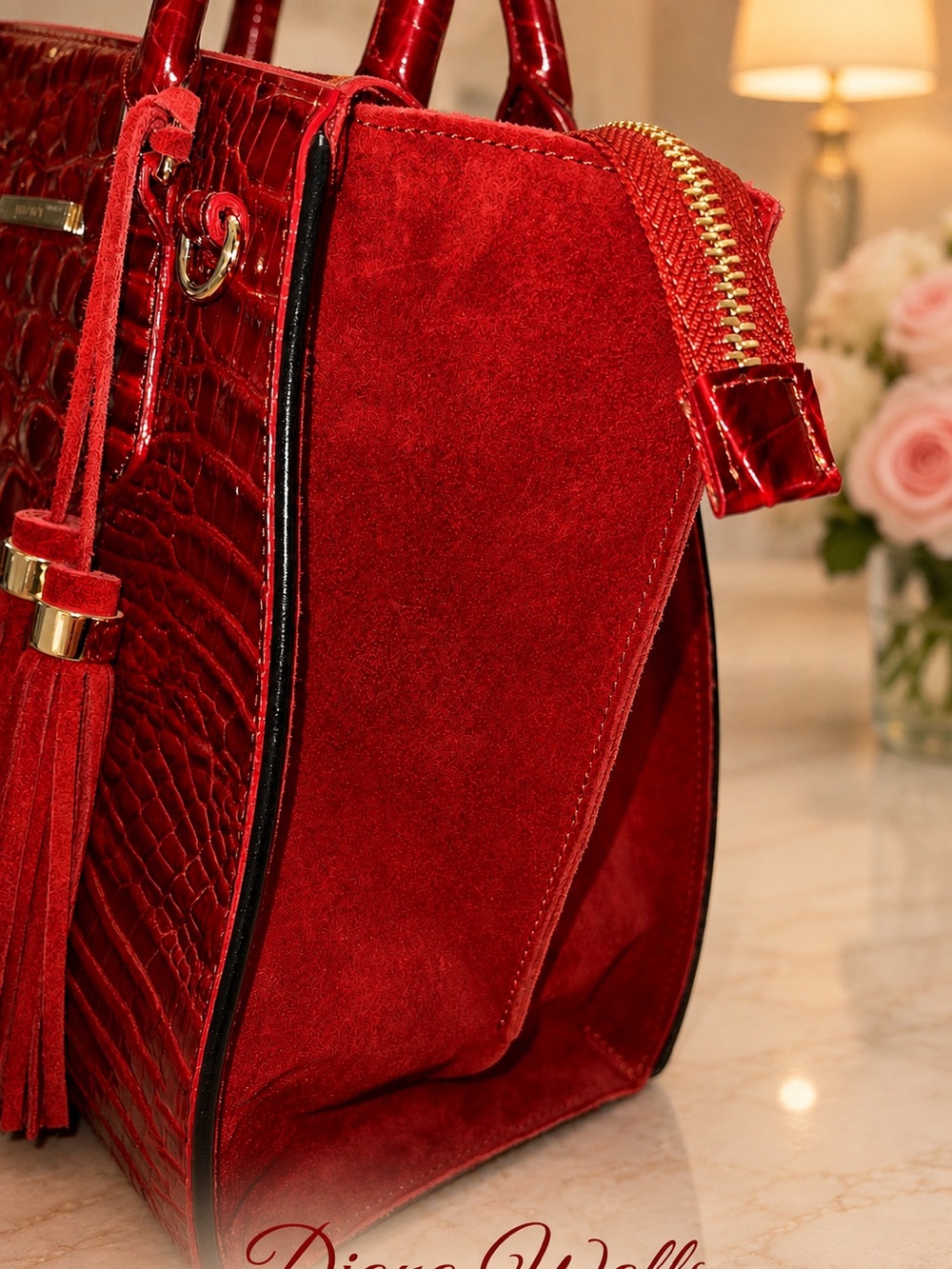 Brahmin Scarlet Lausanne Priscilla, NWT, HTF, RARE* - Picture 2 of 7